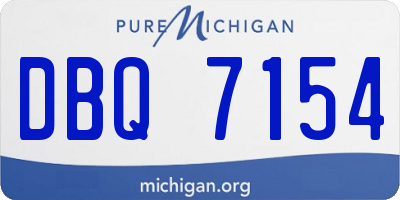 MI license plate DBQ7154