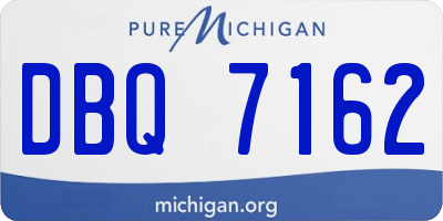 MI license plate DBQ7162