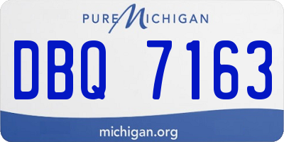 MI license plate DBQ7163