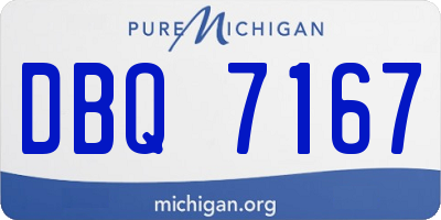 MI license plate DBQ7167