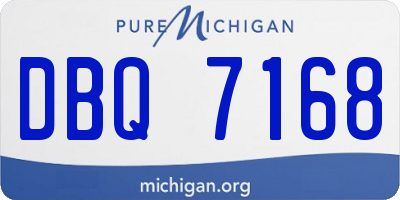 MI license plate DBQ7168