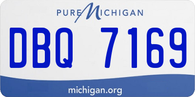 MI license plate DBQ7169