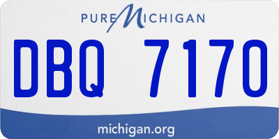 MI license plate DBQ7170