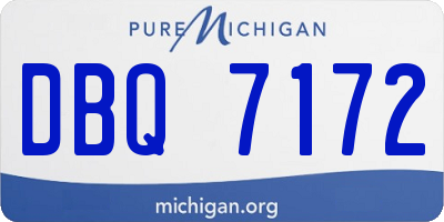 MI license plate DBQ7172