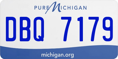 MI license plate DBQ7179