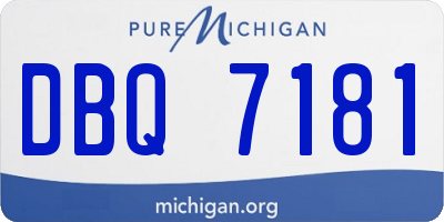 MI license plate DBQ7181