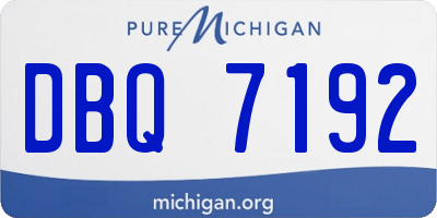 MI license plate DBQ7192