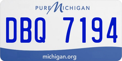 MI license plate DBQ7194