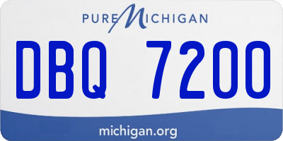 MI license plate DBQ7200