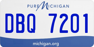 MI license plate DBQ7201