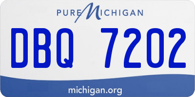 MI license plate DBQ7202