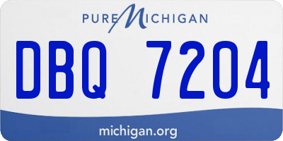 MI license plate DBQ7204