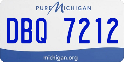 MI license plate DBQ7212