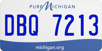 MI license plate DBQ7213