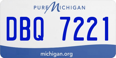 MI license plate DBQ7221