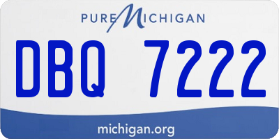 MI license plate DBQ7222