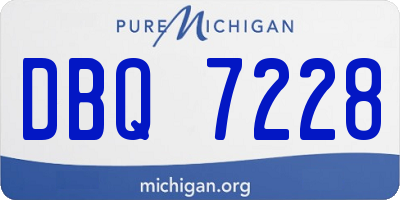 MI license plate DBQ7228