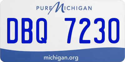 MI license plate DBQ7230