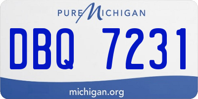 MI license plate DBQ7231