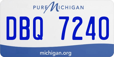 MI license plate DBQ7240