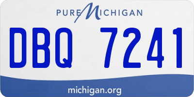 MI license plate DBQ7241