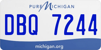MI license plate DBQ7244