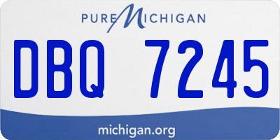 MI license plate DBQ7245