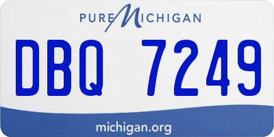 MI license plate DBQ7249