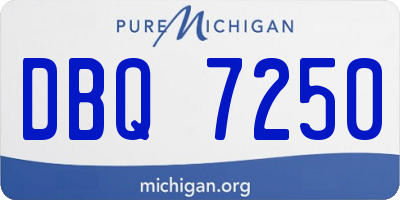 MI license plate DBQ7250