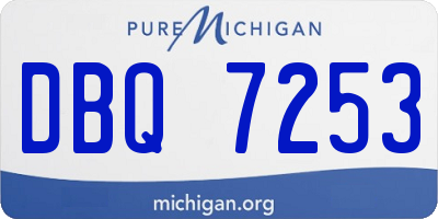 MI license plate DBQ7253