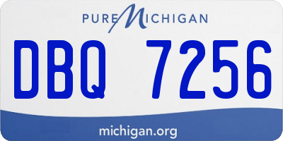 MI license plate DBQ7256