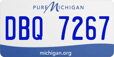 MI license plate DBQ7267