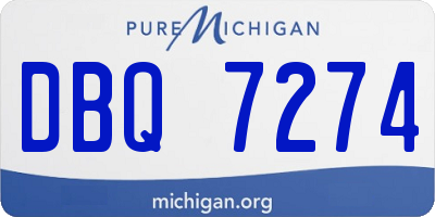 MI license plate DBQ7274