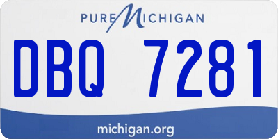 MI license plate DBQ7281