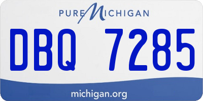 MI license plate DBQ7285