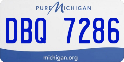 MI license plate DBQ7286
