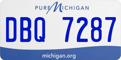 MI license plate DBQ7287