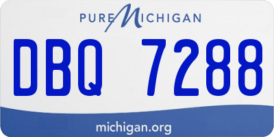 MI license plate DBQ7288