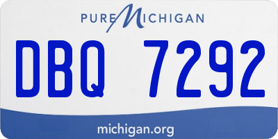 MI license plate DBQ7292