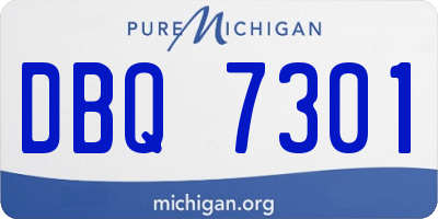MI license plate DBQ7301