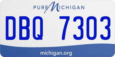 MI license plate DBQ7303
