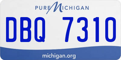 MI license plate DBQ7310