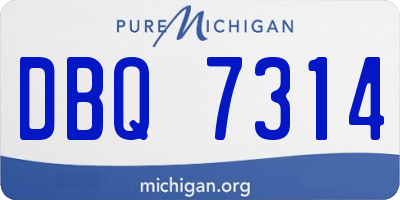 MI license plate DBQ7314