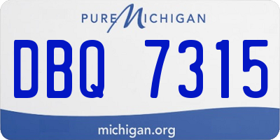 MI license plate DBQ7315
