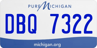 MI license plate DBQ7322