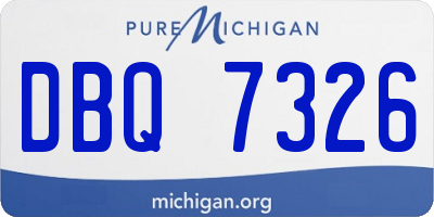 MI license plate DBQ7326