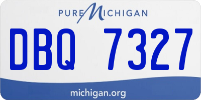 MI license plate DBQ7327