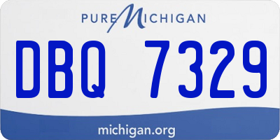 MI license plate DBQ7329