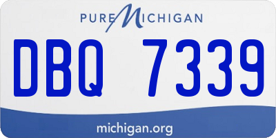 MI license plate DBQ7339