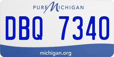 MI license plate DBQ7340